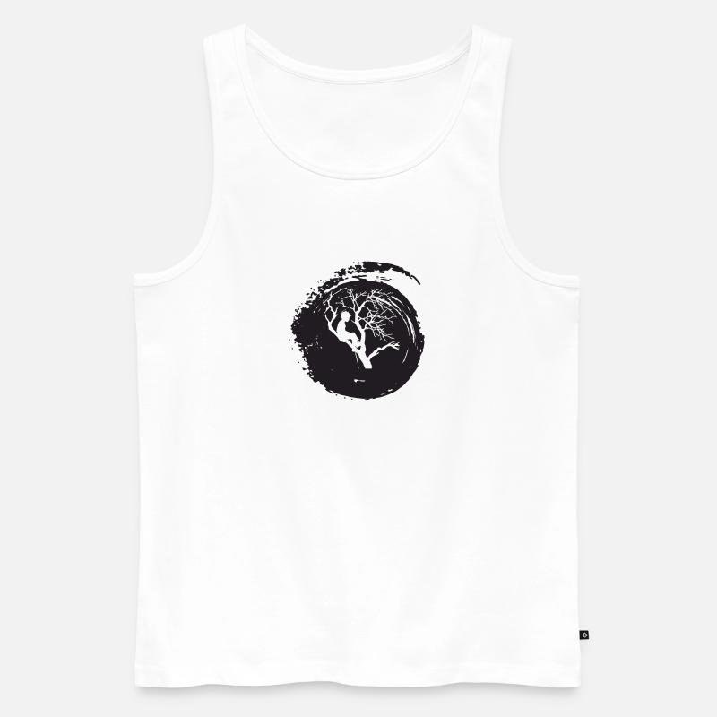 Klettern Ausrüstung Baumklettern - Männer Premium Bio Tank Top - Weiß