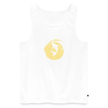 Koi Fish Head - Men's Premium Organic Tank Top - white - Front - AI Model Male 178 light (178cm)