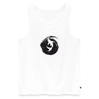 Koi Fisch - Männer Premium Bio Tank Top - Weiß - Vorne - Michal (187cm)