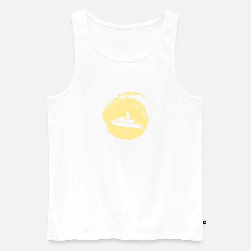 Jetski Motorboot Wakeskate - Männer Premium Bio Tank Top - Weiß