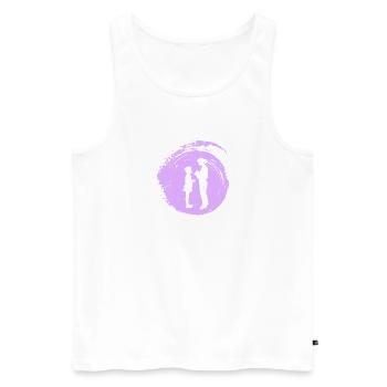 École primaire Enseignant primaire École primaire - Débardeur bio Premium Homme - blanc - Devant - Michal (187cm)
