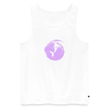 Fabelwesen Flosse - Männer Premium Bio Tank Top - Weiß - Vorne - Michal (187cm)