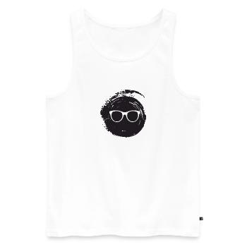 Buch Lesen - Männer Premium Bio Tank Top - Weiß - Vorne - AI Model Male 178 light (178cm)