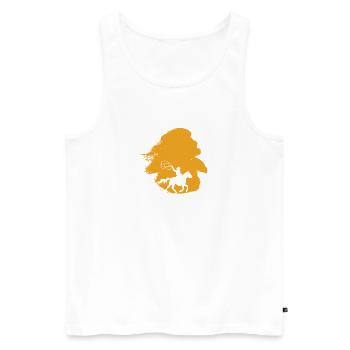 Cowboy Cowboy Boots - Men's Premium Organic Tank Top - white - Front - AI Model Male 178 light (178cm)
