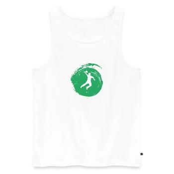 Regeln Säcke Cornhole - Männer Premium Bio Tank Top - Weiß - Vorne - Michal (187cm)