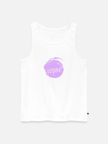 Vegan Pflanzlich Tierschutz - Männer Premium Bio Tank Top - Weiß