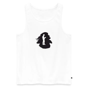 Literatur Autor - Männer Premium Bio Tank Top - Weiß - Vorne - Michal (187cm)
