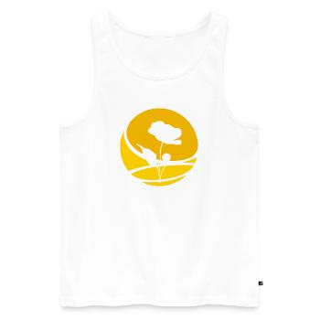 Bouquet Florist - Men's Premium Organic Tank Top - white - Front - AI Model Male 178 light (178cm)