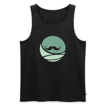 Moustache Poils du visage - Débardeur bio Premium Homme - charbon - Devant - Alexander (188cm)