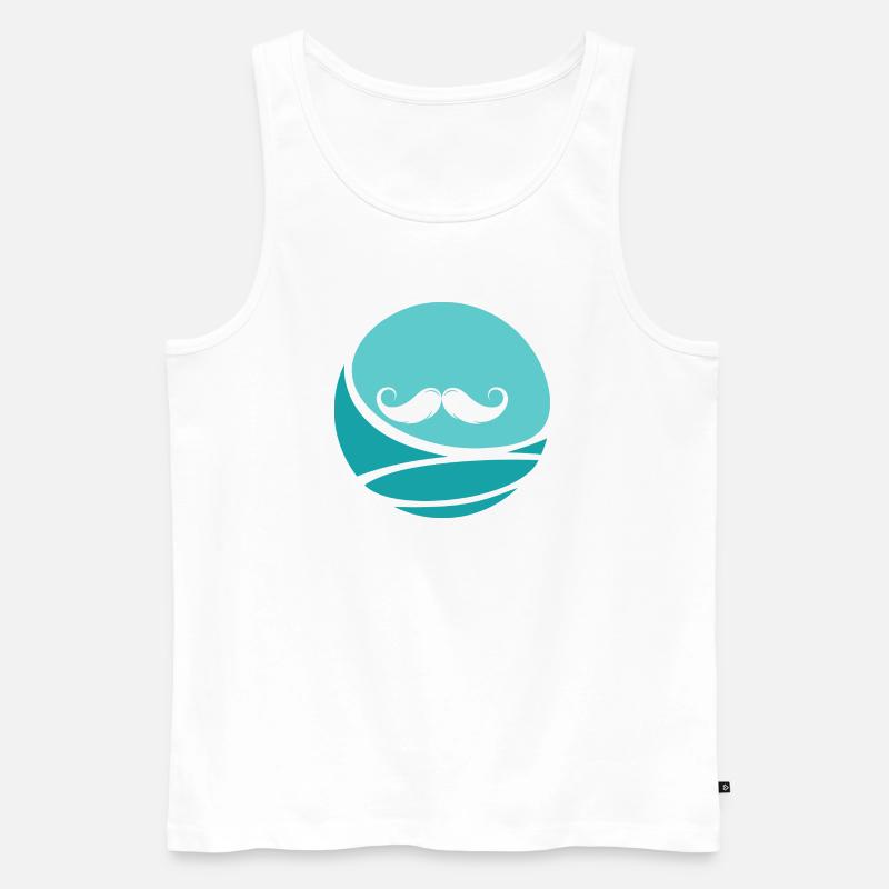 Bart November - Männer Premium Bio Tank Top - Weiß