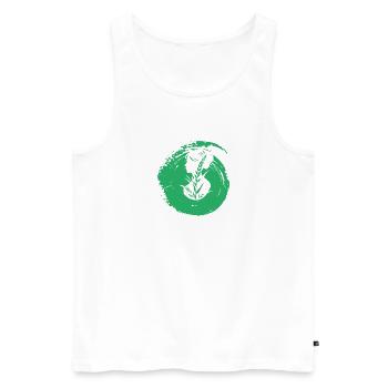 Veganerin Fleisch - Männer Premium Bio Tank Top - Weiß - Vorne - Michal (187cm)