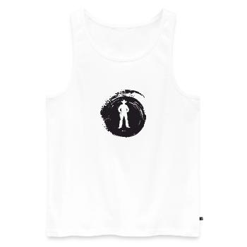 Cowboy Ranch Rider - Men's Premium Organic Tank Top - white - Front - AI Model Male 178 light (178cm)