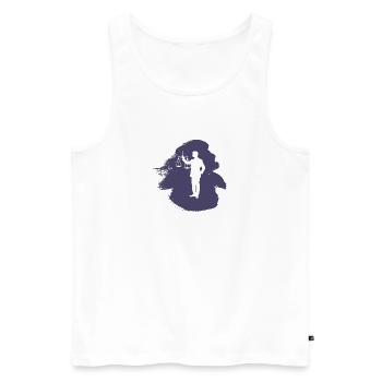 Richter Absatz - Männer Premium Bio Tank Top - Weiß - Vorne - AI Model Male 178 light (178cm)
