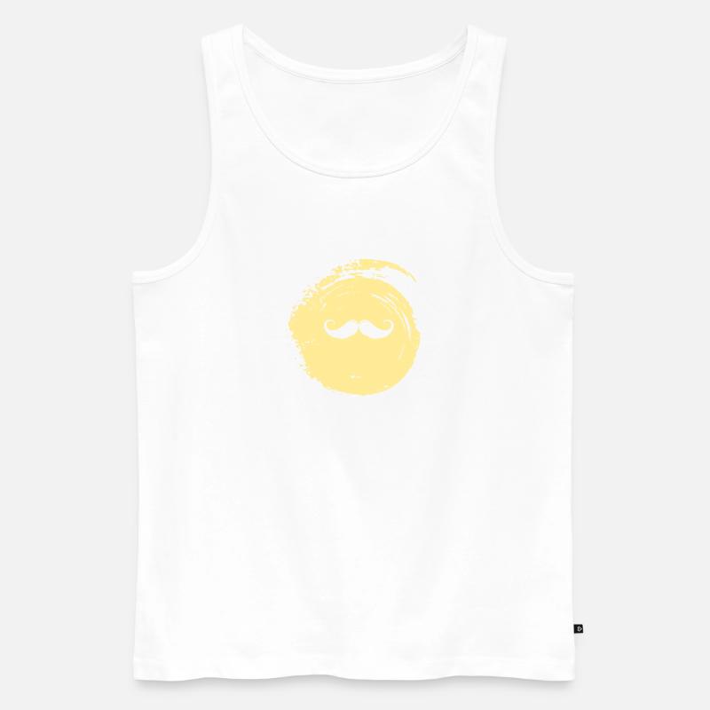 Gesichtsbehaarung Bart Baertig - Männer Premium Bio Tank Top - Weiß