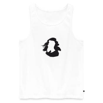 Gesichtsbehaarung Bart Gentleman - Männer Premium Bio Tank Top - Weiß - Vorne - AI Model Male 178 light (178cm)
