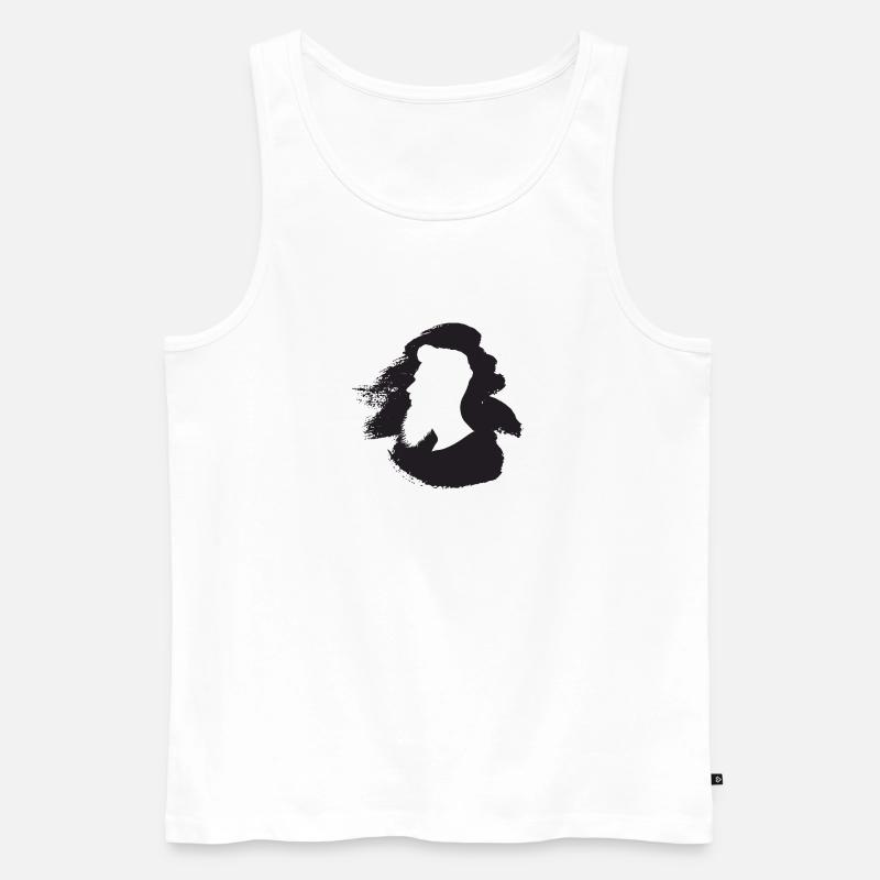 Gesichtsbehaarung Bart Gentleman - Männer Premium Bio Tank Top - Weiß