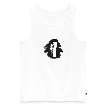 Tree Climbing Climbing Climbing Monkey - Men's Premium Organic Tank Top - white - Front - Michal (187cm)