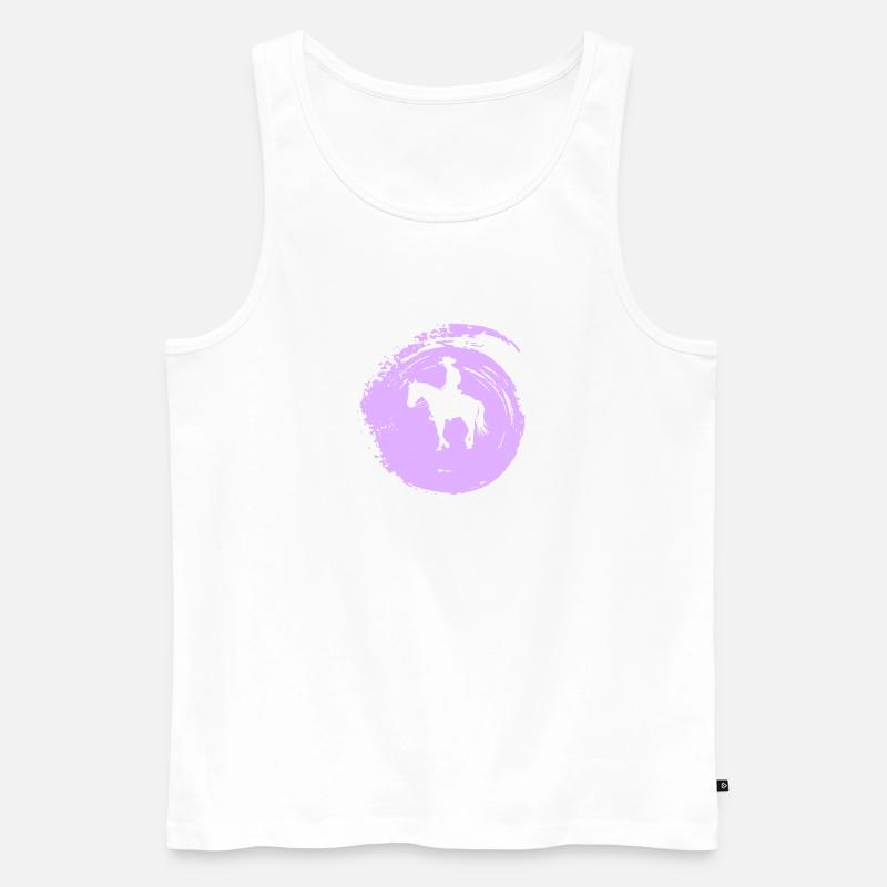Western Rodeo Ranch - Männer Premium Bio Tank Top - Weiß