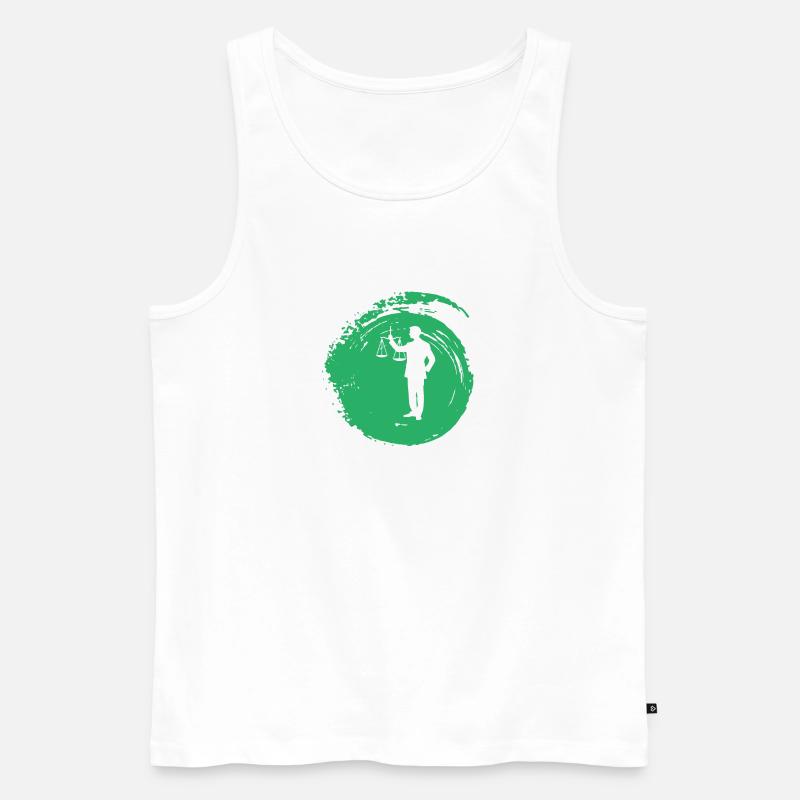 Richter Absatz - Männer Premium Bio Tank Top - Weiß