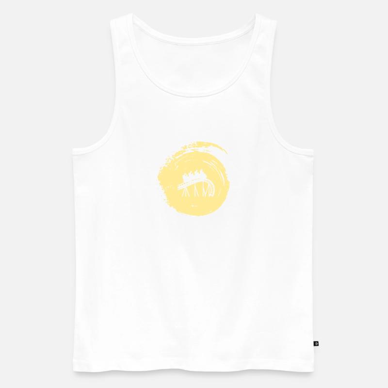Achterbahn rollercoaster - Männer Premium Bio Tank Top - Weiß