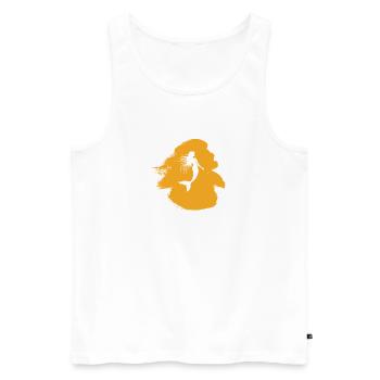 Seekuh Fabelwesen - Männer Premium Bio Tank Top - Weiß - Vorne - Michal (187cm)