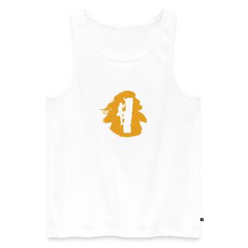 Kletterer Aufstieg - Männer Premium Bio Tank Top - Weiß - Vorne - Michal (187cm)