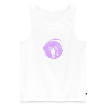 Lazy Relax Sloth - Men's Premium Organic Tank Top - white - Front - Michal (187cm)