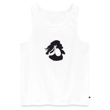 Vegan Plant-Based Dish - Men's Premium Organic Tank Top - white - Front - AI Model Male 178 light (178cm)