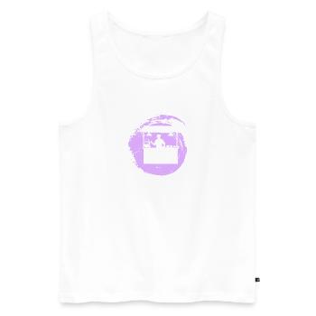 Restauration rapide ; food truck savoureux - Débardeur bio Premium Homme - blanc - Devant - Michal (187cm)