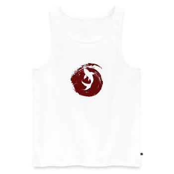 Koi Fish Pond Fishing - Men's Premium Organic Tank Top - white - Front - Michal (187cm)
