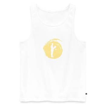Richter Gericht Behandlung - Männer Premium Bio Tank Top - Weiß - Vorne - Michal (187cm)