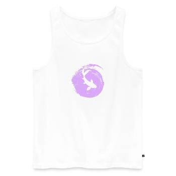 Poisson Koi - Débardeur bio Premium Homme - blanc - Devant - Michal (187cm)