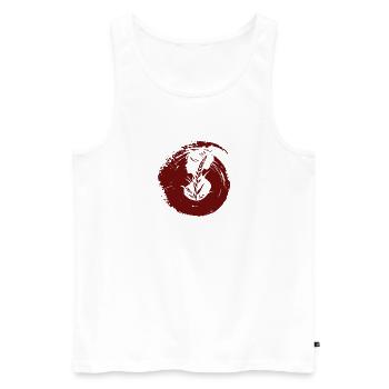 Vegan Tierschutz Veganerin - Männer Premium Bio Tank Top - Weiß - Vorne - Michal (187cm)