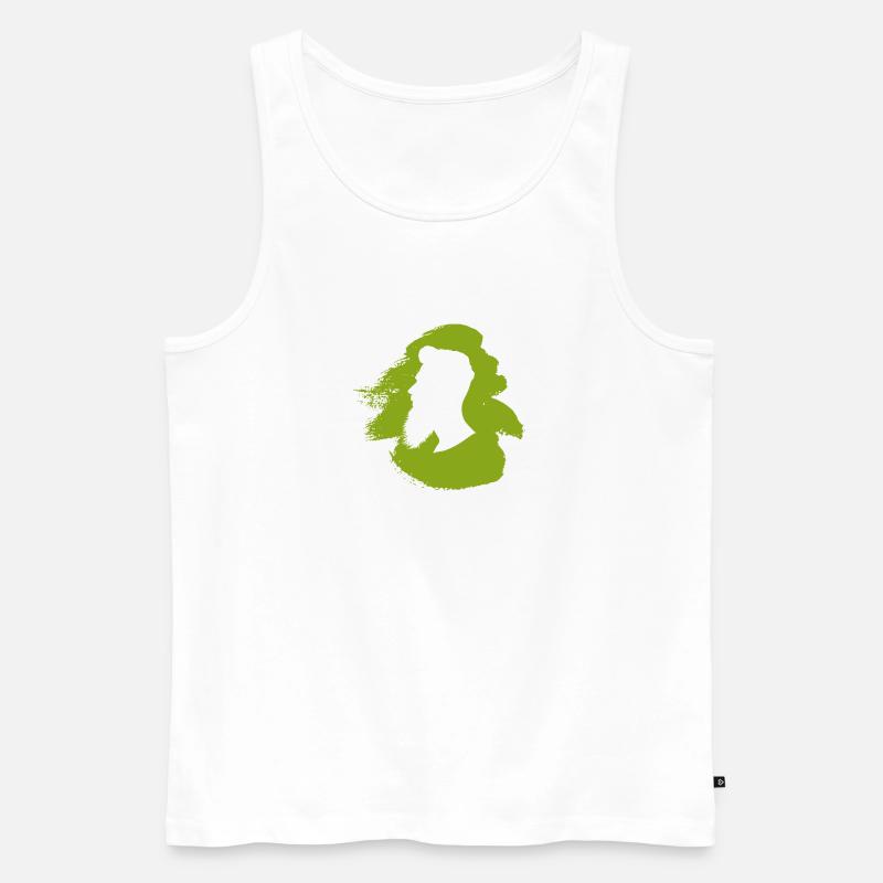 Bart Sir Hipster - Männer Premium Bio Tank Top - Weiß