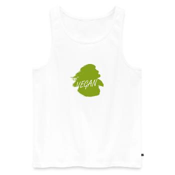 Veganerin Tierschutz Gesund - Männer Premium Bio Tank Top - Weiß - Vorne - Michal (187cm)