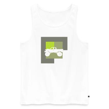 Monster Truck Jeep Offroad - Débardeur bio Premium Homme - blanc - Devant - Michal (187cm)