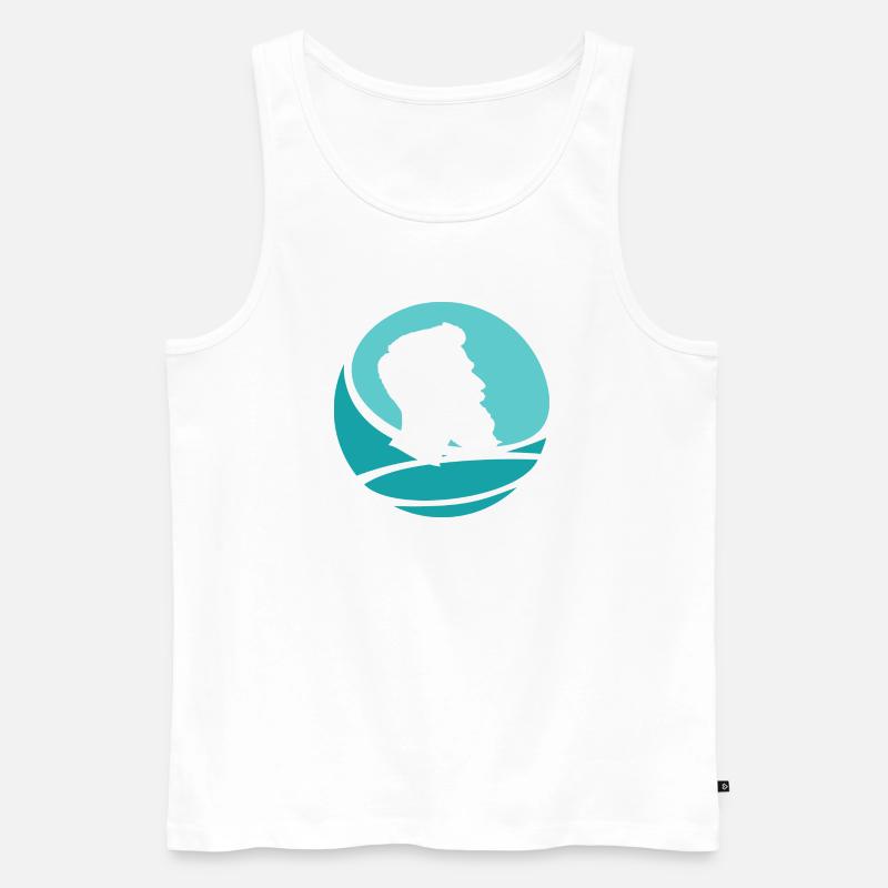 Schnurrbart Bart Gesichtsbehaarung - Männer Premium Bio Tank Top - Weiß