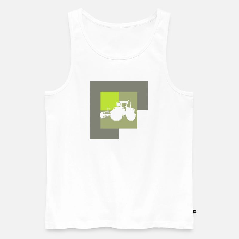 Maehdrescher Bauer - Männer Premium Bio Tank Top - Weiß