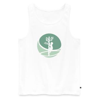 Grimpeur Singe grimpant - Débardeur bio Premium Homme - blanc - Devant - Michal (187cm)