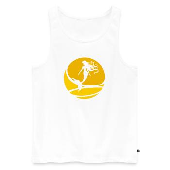 Manatee Marina Créature Mythique - Débardeur bio Premium Homme - blanc - Devant - Michal (187cm)