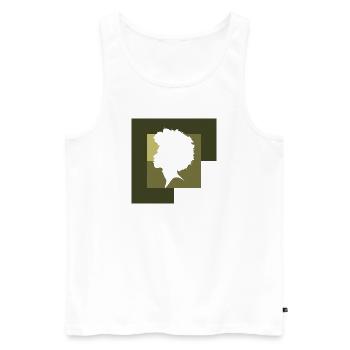 Soul - Männer Premium Bio Tank Top - Weiß - Vorne - AI Model Male 178 light (178cm)