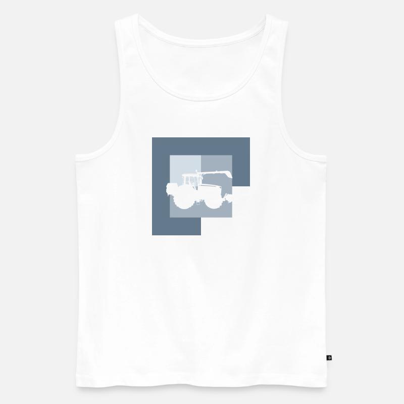 Landwirt Bauer - Männer Premium Bio Tank Top - Weiß