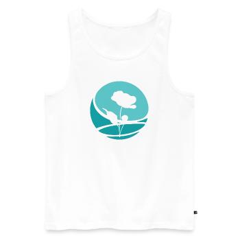 Floristik Garten - Männer Premium Bio Tank Top - Weiß - Vorne - Michal (187cm)