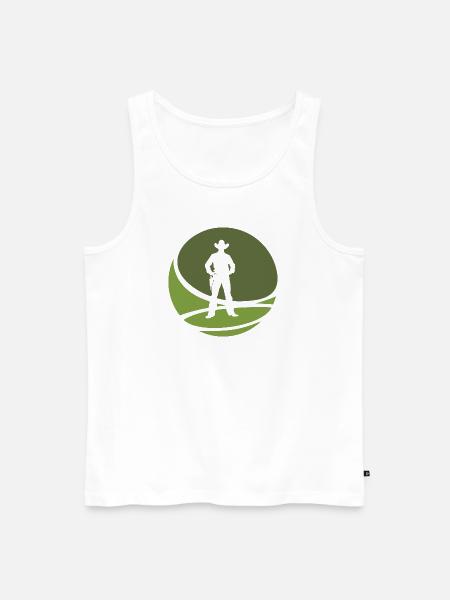 Western Reiter Cowboystiefel - Männer Premium Bio Tank Top - Weiß