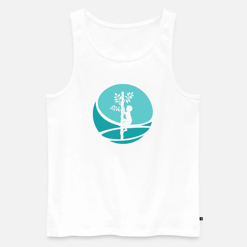 Klettern Kletteraffe - Männer Premium Bio Tank Top - Weiß