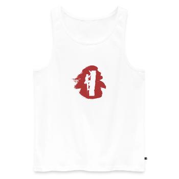 Climbing Monkey Tree Climbing - Men's Premium Organic Tank Top - white - Front - Michal (187cm)