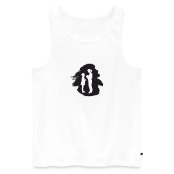 Grundschullehrer Lernen - Männer Premium Bio Tank Top - Weiß - Vorne - AI Model Male 178 light (178cm)