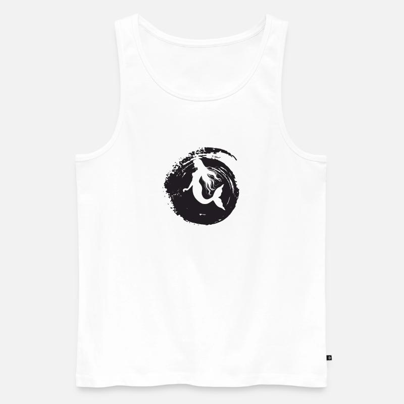 Manatee Aquarium Mythical Creatures - Men's Premium Organic Tank Top - white