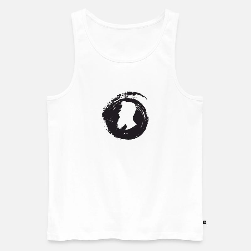 Schnurrbart Sir November - Männer Premium Bio Tank Top - Weiß