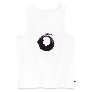 Funky 70s Afro Beat - Men's Premium Organic Tank Top - white - Front - AI Model Male 178 light (178cm)
